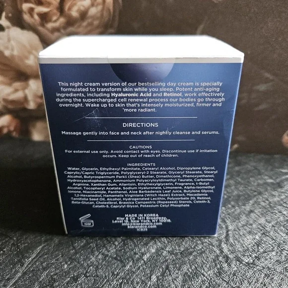 AZURE Hyaluronic & Retinol Anti-Aging Night Cream - 1.7oz SEALED - Firming - Picture 3 of 5